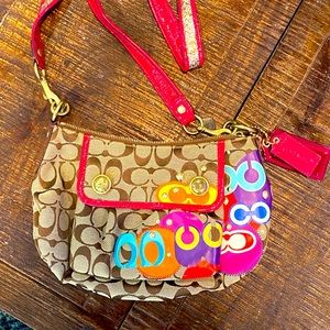 NEW Coach Poppy Pop C Applique Groovy Crossbody Handbag Khaki Multi 13846